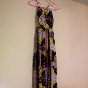 BCBGeneration Halter Patterned Maxi Dress Size 4